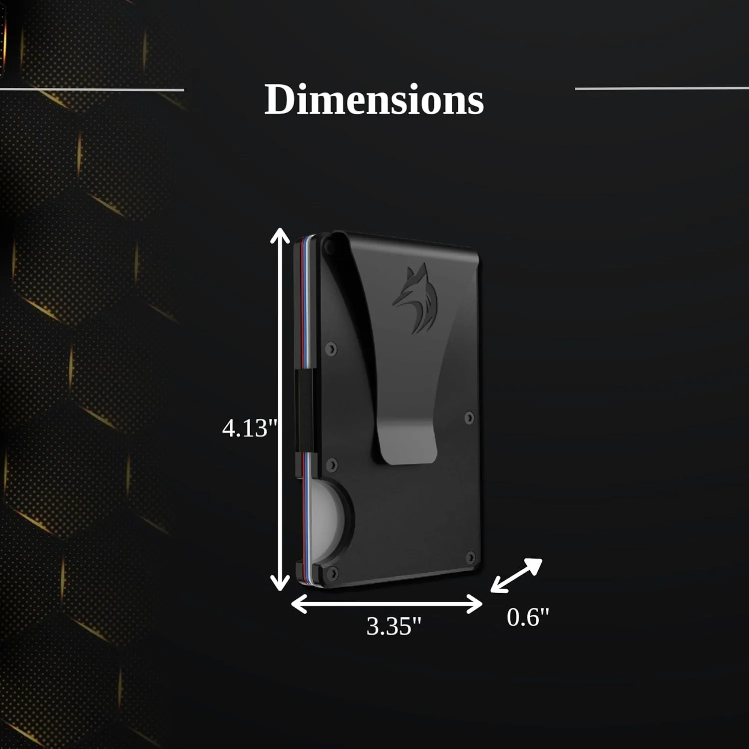 Metal Wallets For Men - Slim Credit Card Holder With RFID Blocking, Obsidian