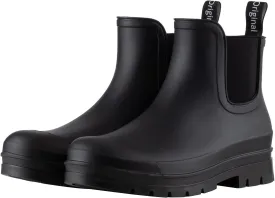 Planone Short Rain Boots Women Wide Width Fashion Waterproof Chelsea Boots for Women Matte Outdoor Garden Shoes Ankle Muck Boots for Ladies Non Slip Work Shoes Rubber Boots with Premium Comfort Insole