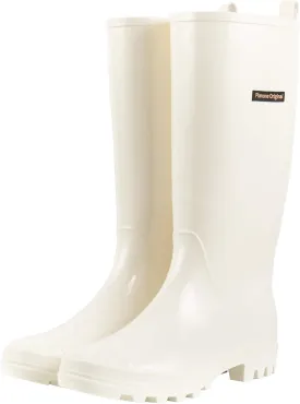 planone Tall Rain Boots Women Fashion Waterproof Boots for Women Light Outdoor Garden Shoes Muck Boots for Ladies Non Slip Work Shoes Rubber Boots with Premium Comfort Insole