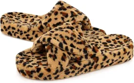 shevalues Summer Arch Support Slippers for Women Adjustable Terry Cloth Fuzzy Indoor Slippers Open Toe House Shoes