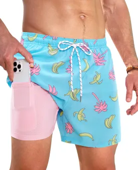 Swim Trunks Mens 5 Inch Inseam Compression Liner Short Men Bathing Suit Lined Swimming Shorts Men's Swim Suits