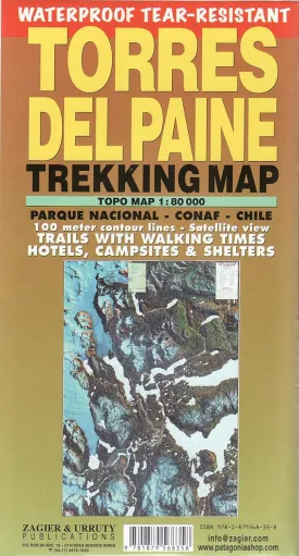 Torres del Paine Waterproof Trekking Map (English/Spanish Edition) Map  March 31, 2016