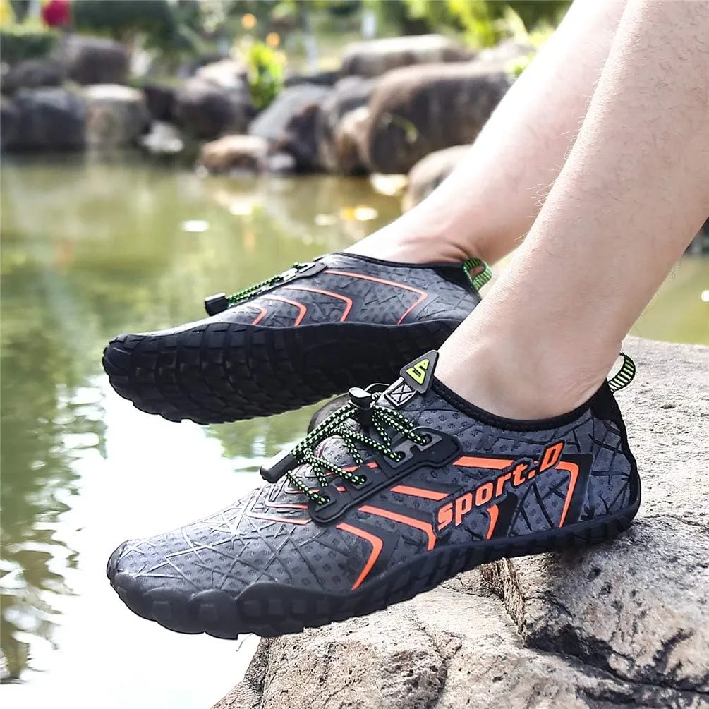 UBFEN Water Shoes Aqua Swim Shoes Mens Womens Beach Sports Quick Dry Barefoot for Boating Fishing Diving Surfing