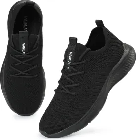 VAMJAM Men's Running Shoes Fashion Sneakers Lightweight Breathable Flying Knitting Lace Up Mesh Walking Shoes Workout Casual Sports Shoes