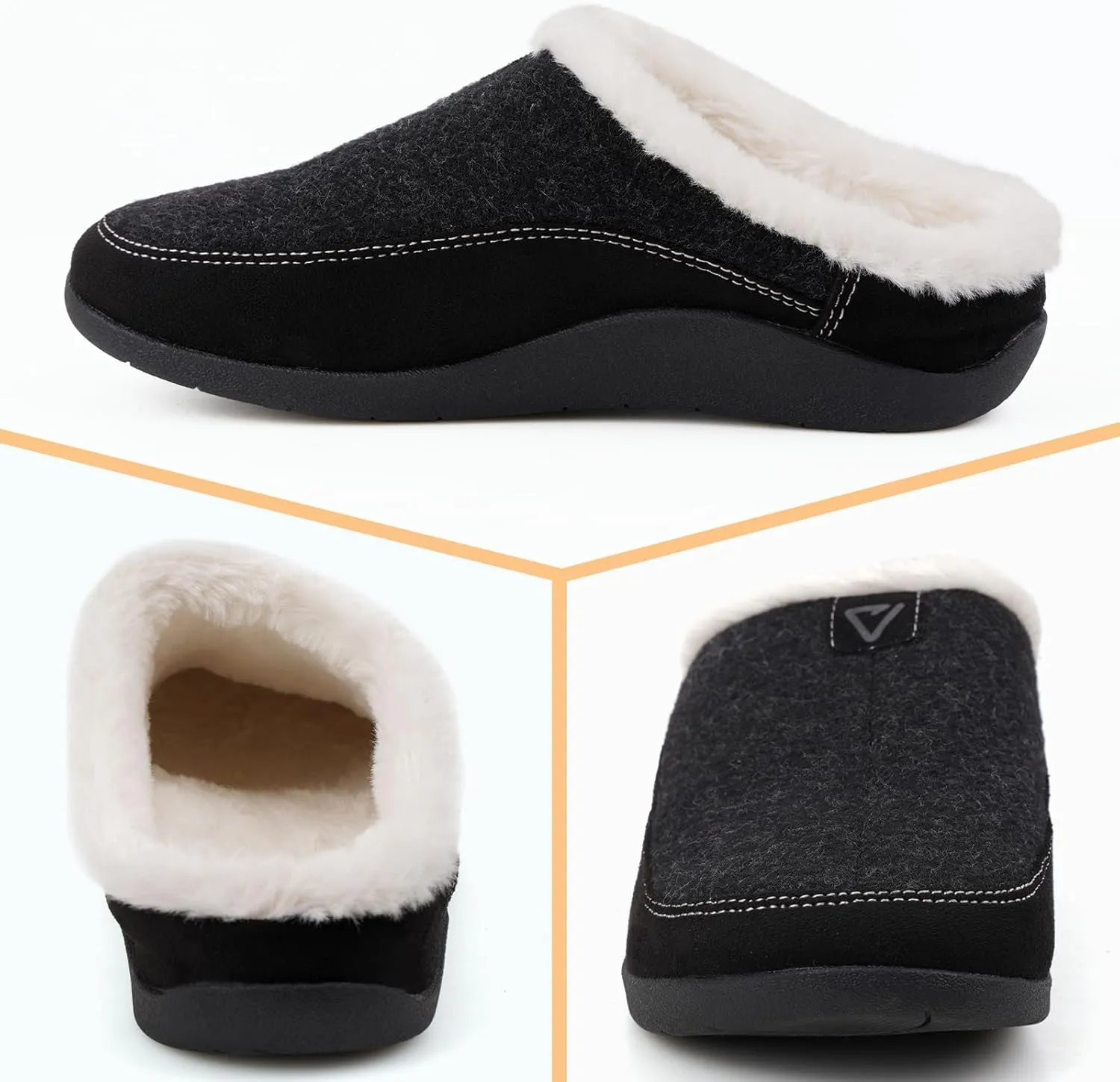 V.Step Orthopedic Slipper with Arch Support, Orthotic Slipper for Plantar Fasciitis Pain Relief, Men & Women Indoor/Outdoor Anti-Skid Shoe
