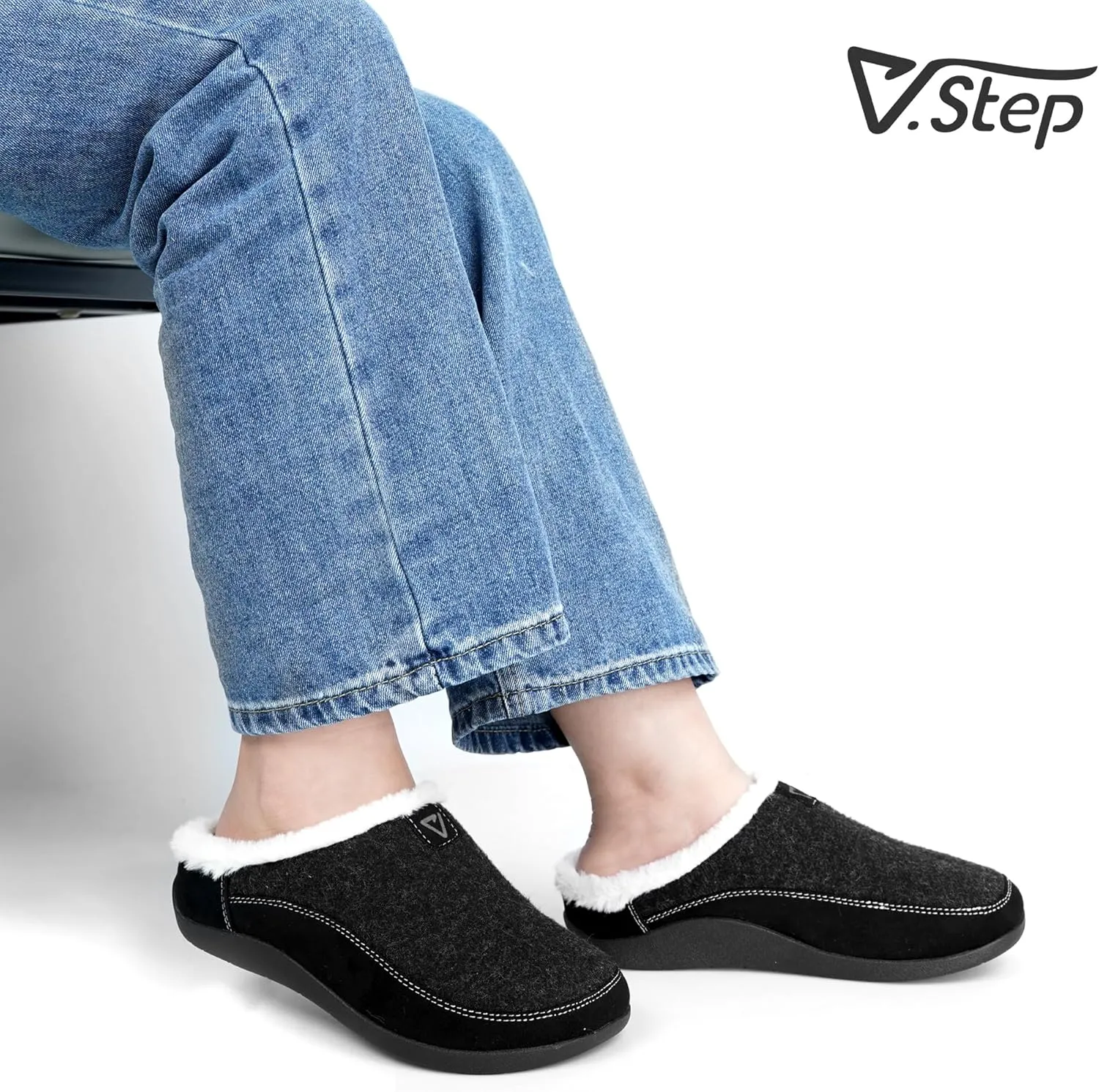 V.Step Orthopedic Slipper with Arch Support, Orthotic Slipper for Plantar Fasciitis Pain Relief, Men & Women Indoor/Outdoor Anti-Skid Shoe