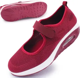 Women's Comfortable Working Nurse Shoes Non-Slip Adjustable Breathable Walking Buffer Fitness Casual Nursing Orthotic Lightweight Shoes Arthritis, Diabetes Heel Pain