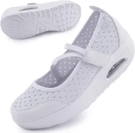 Women's Comfortable Working Nurse Shoes Non-Slip Adjustable Breathable Walking Buffer Fitness Casual Nursing Orthotic Lightweight Shoes Arthritis, Diabetes Heel Pain
