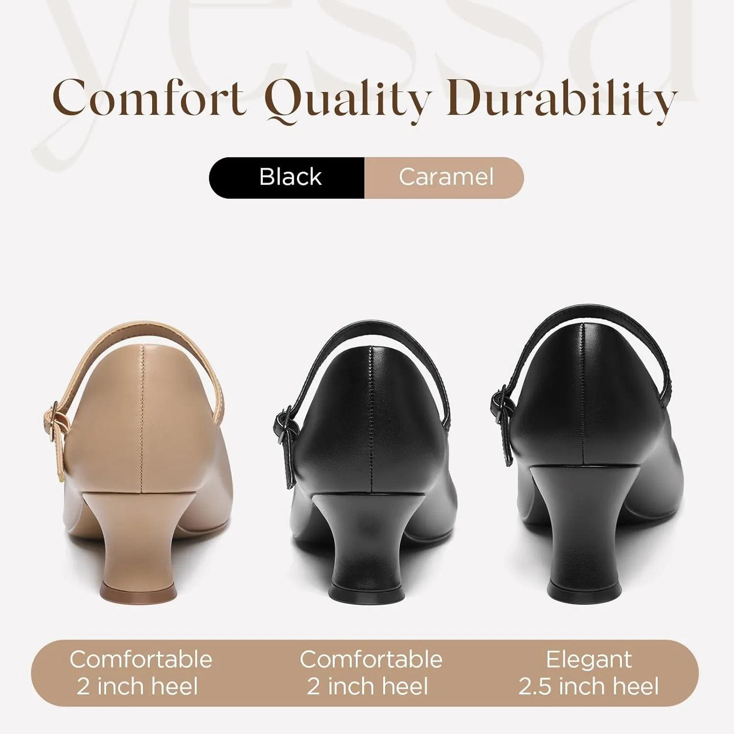 YESSA 1920s Shoes for Women Character Shoes 2"/2.5" Ballroom Dance Shoes for Folklorico Flamenco Latin Swing Salsa Pumps Ankle Strap Dancing Heels